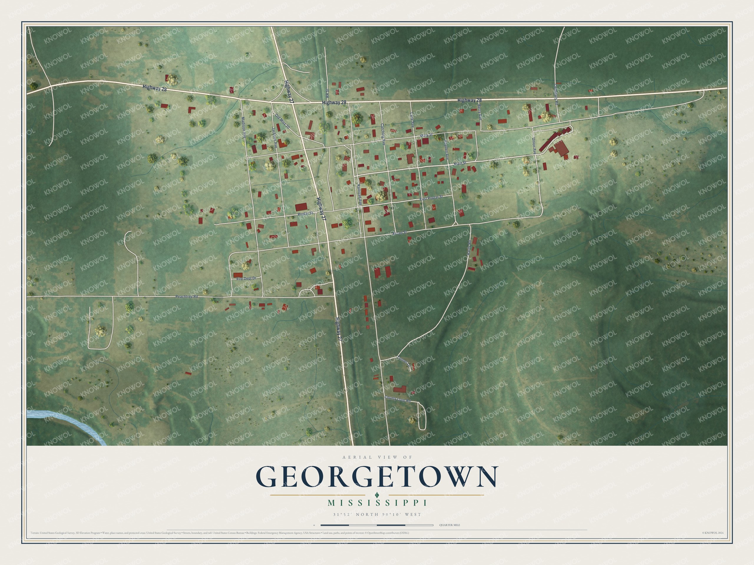 Watermarked full-map preview of Georgetown, Mississippi