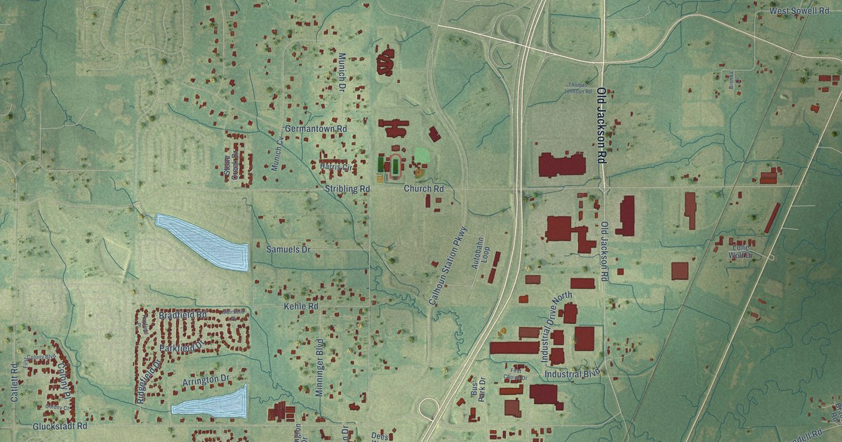 Map of Gluckstadt, Mississippi in 2026