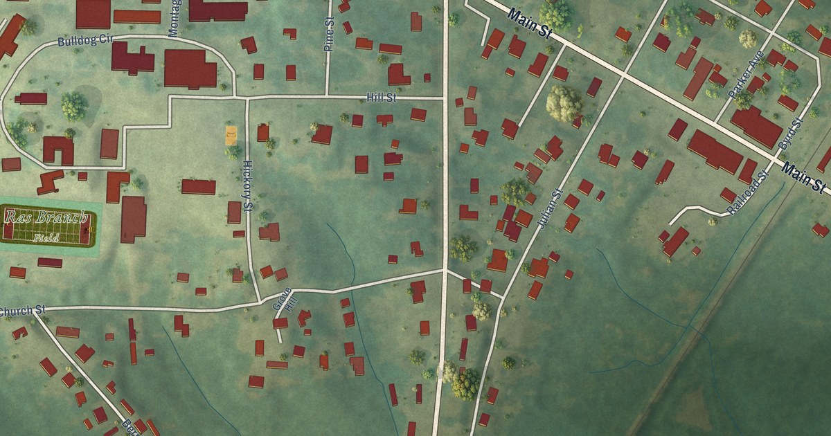 Map of Goodman, Mississippi in 2026