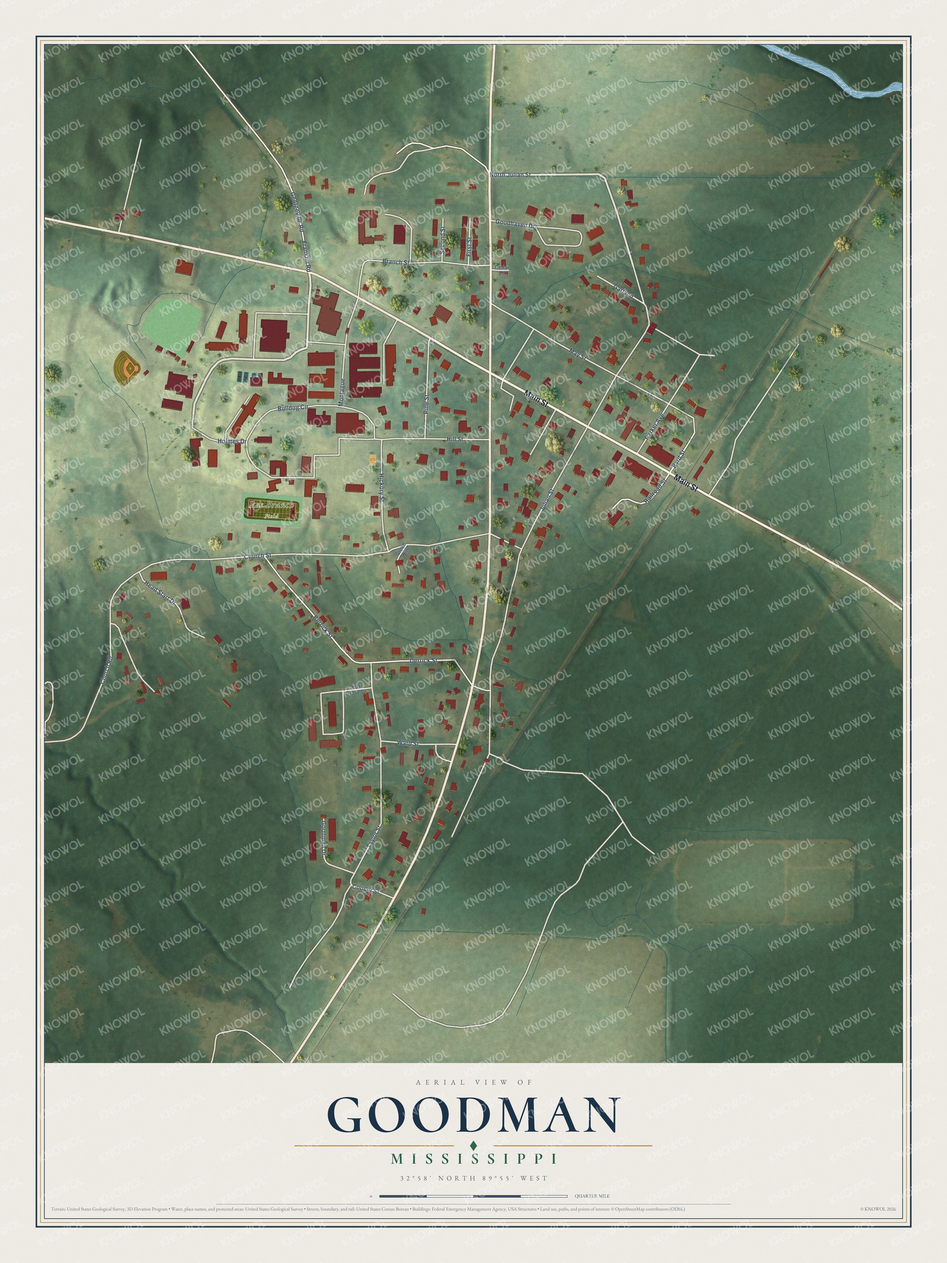 Watermarked full-map preview of Goodman, Mississippi