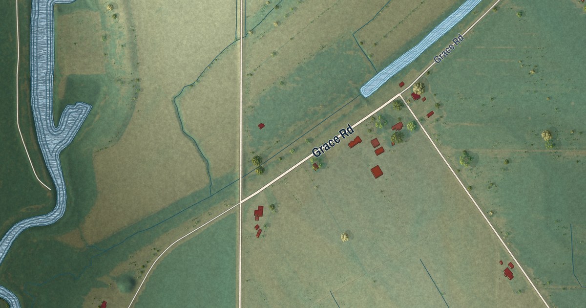 Map of Grace, Mississippi in 2026