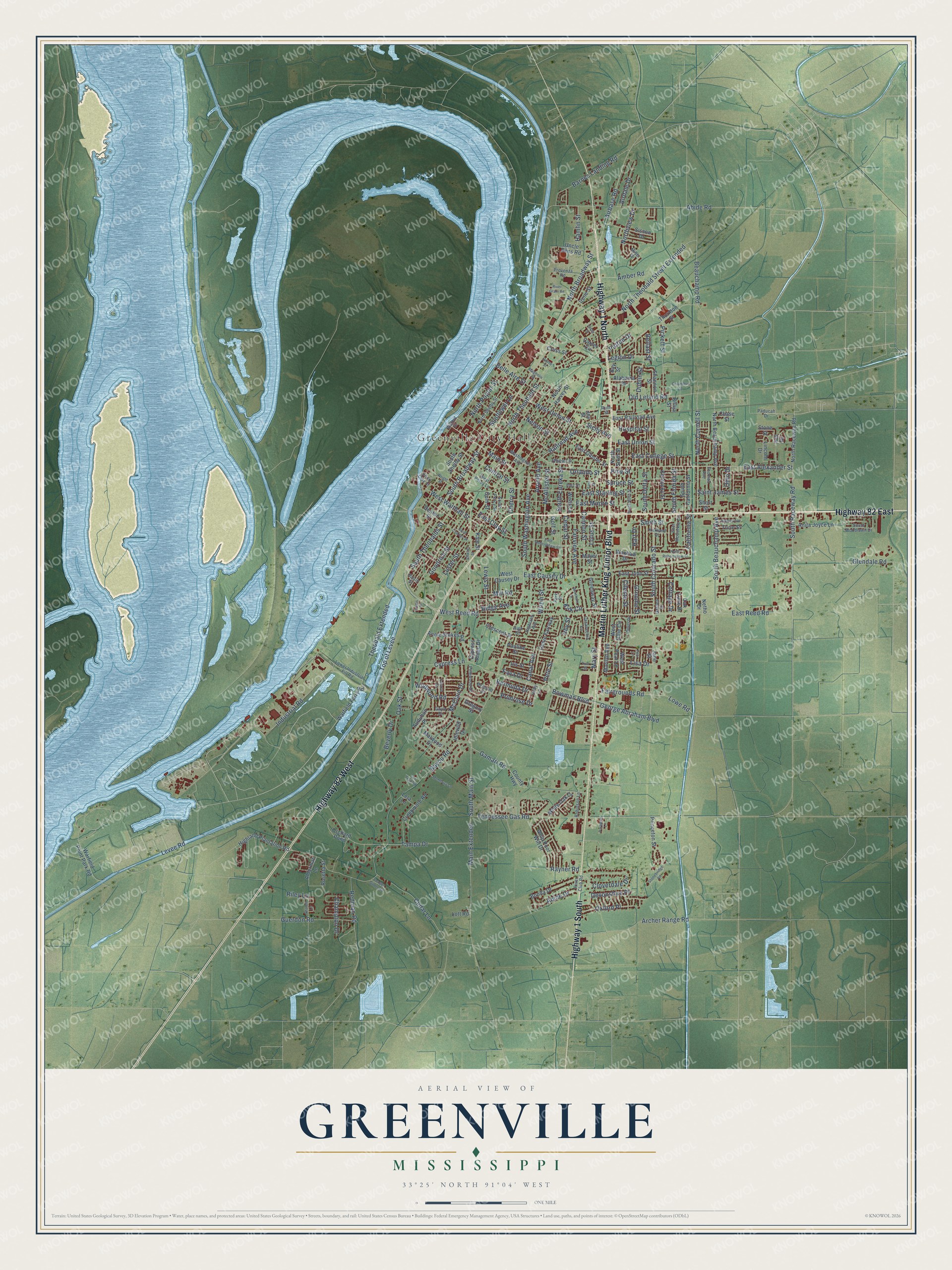 Watermarked full-map preview of Greenville, Mississippi