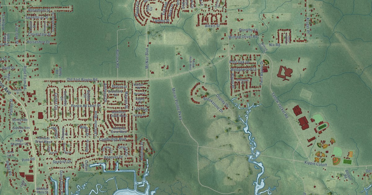 Map of Gulf Hills, Mississippi in 2026