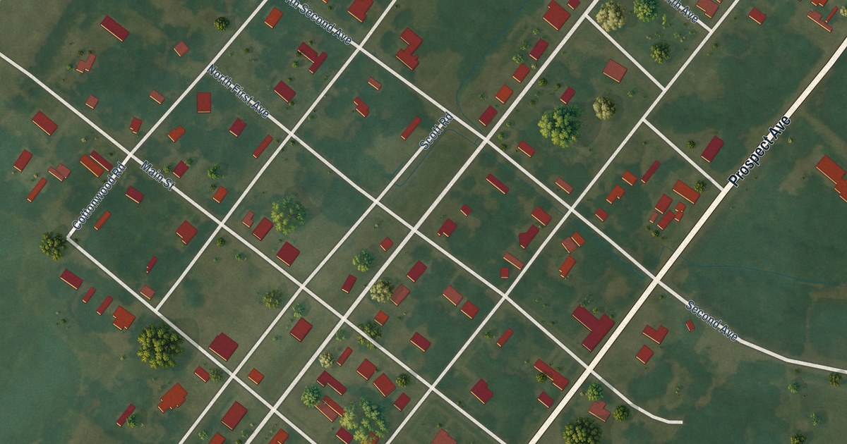 Map of Gunnison, Mississippi in 2026