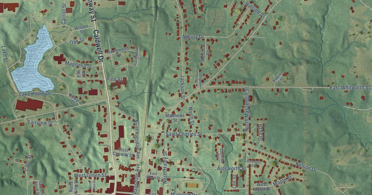 Map of Hazlehurst, Mississippi in 2026