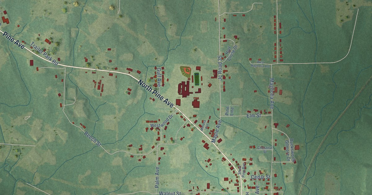 Map of Heidelberg, Mississippi in 2026