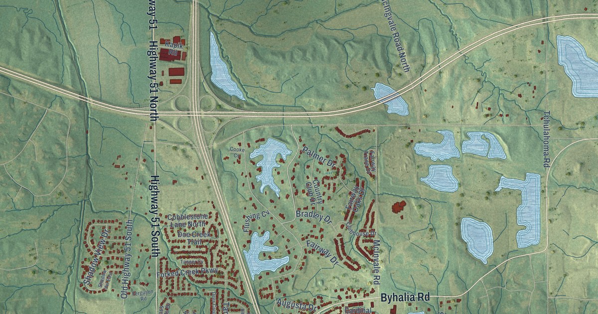 Map of Hernando, Mississippi in 2026