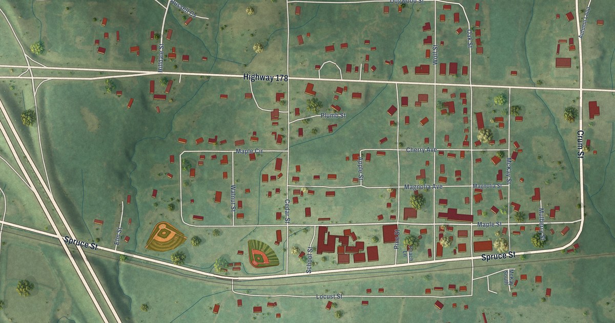 Map of Hickory Flat, Mississippi in 2026