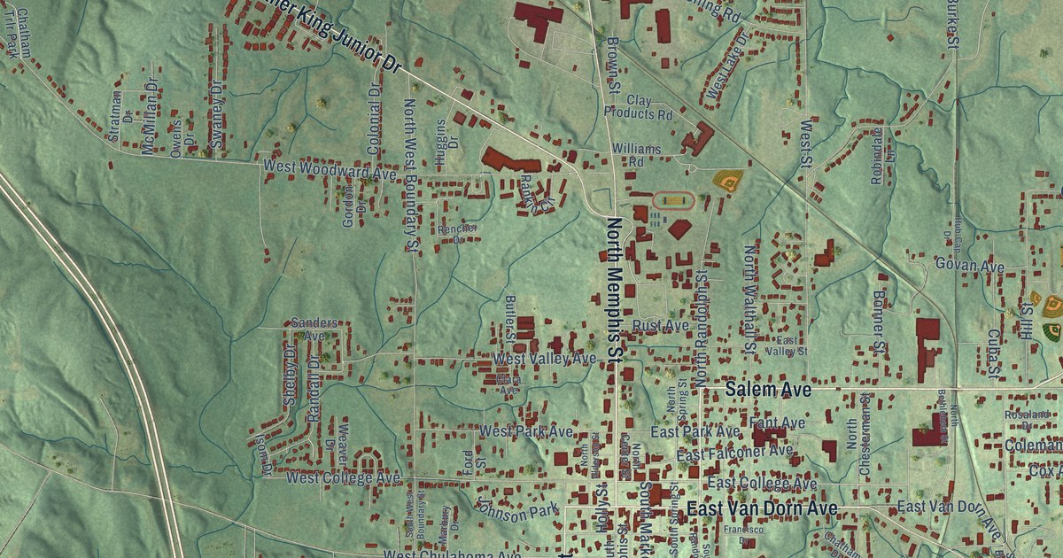 Map of Holly Springs, Mississippi in 2026