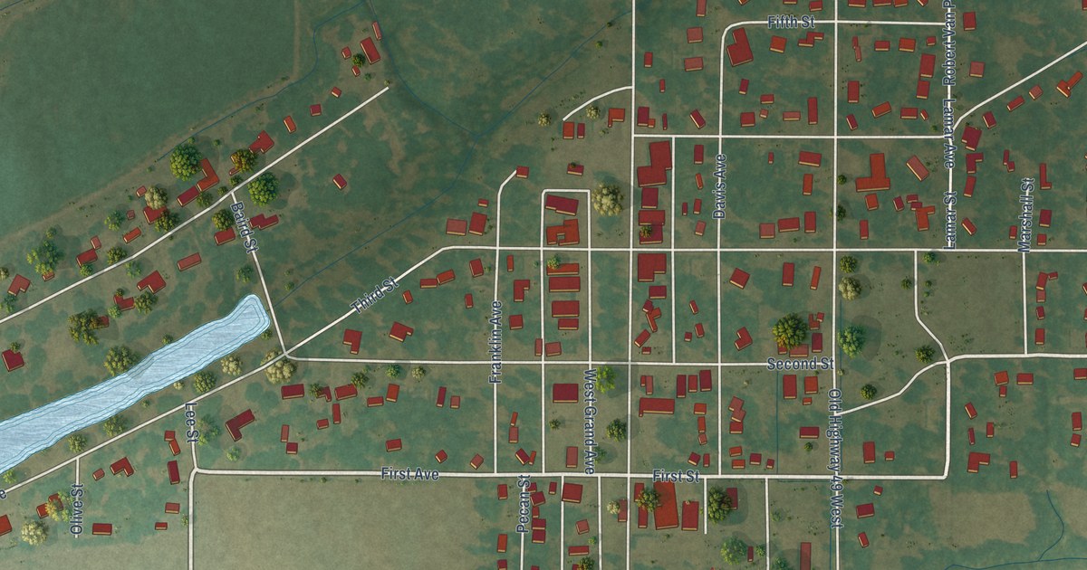 Map of Inverness, Mississippi in 2026