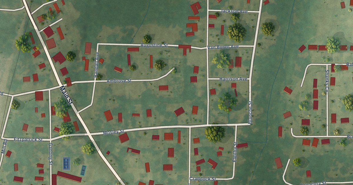 Map of Jonestown, Mississippi in 2026
