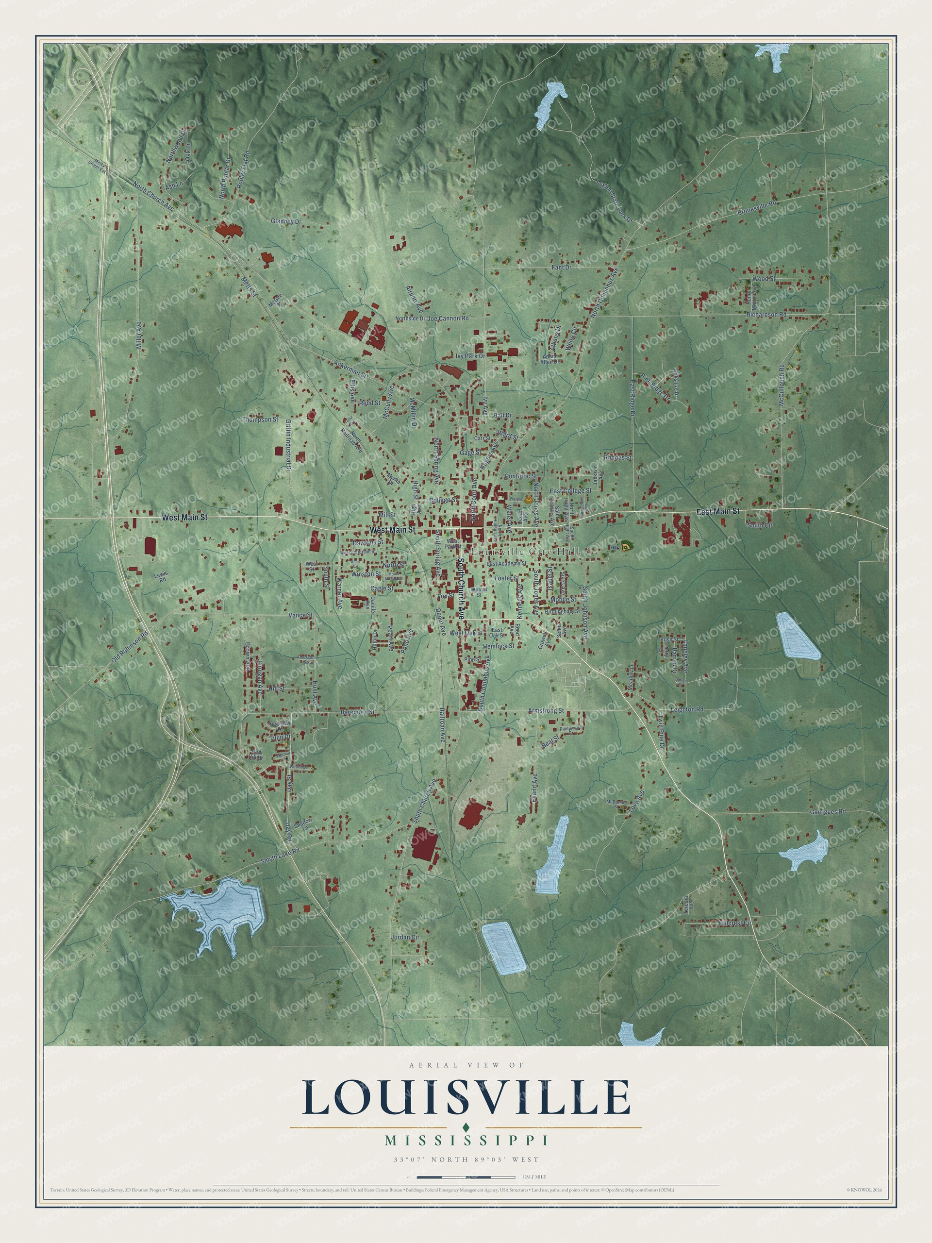 Watermarked full-map preview of Louisville, Mississippi