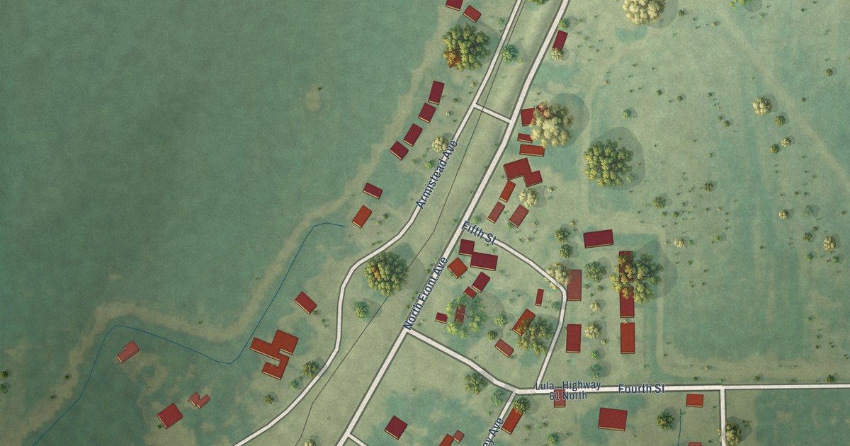 Map of Lula, Mississippi in 2026
