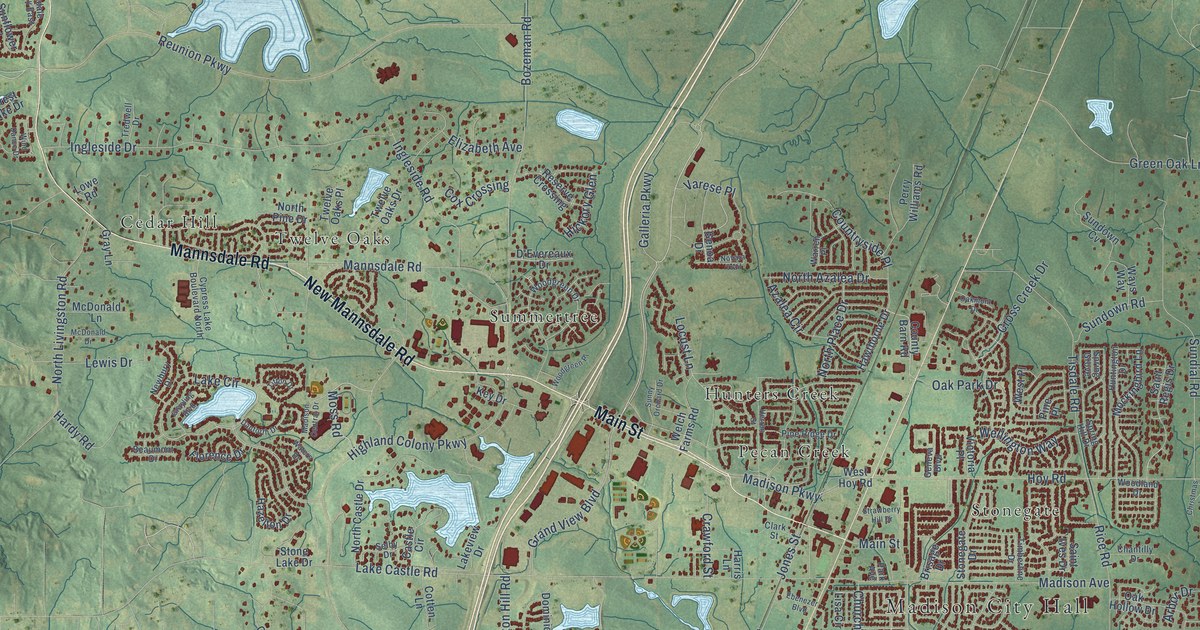Map of Madison, Mississippi in 2026
