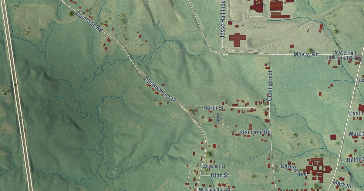 Map of Magnolia, Mississippi in 2026