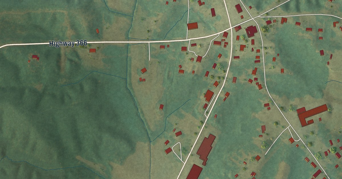 Map of Marietta, Mississippi in 2026