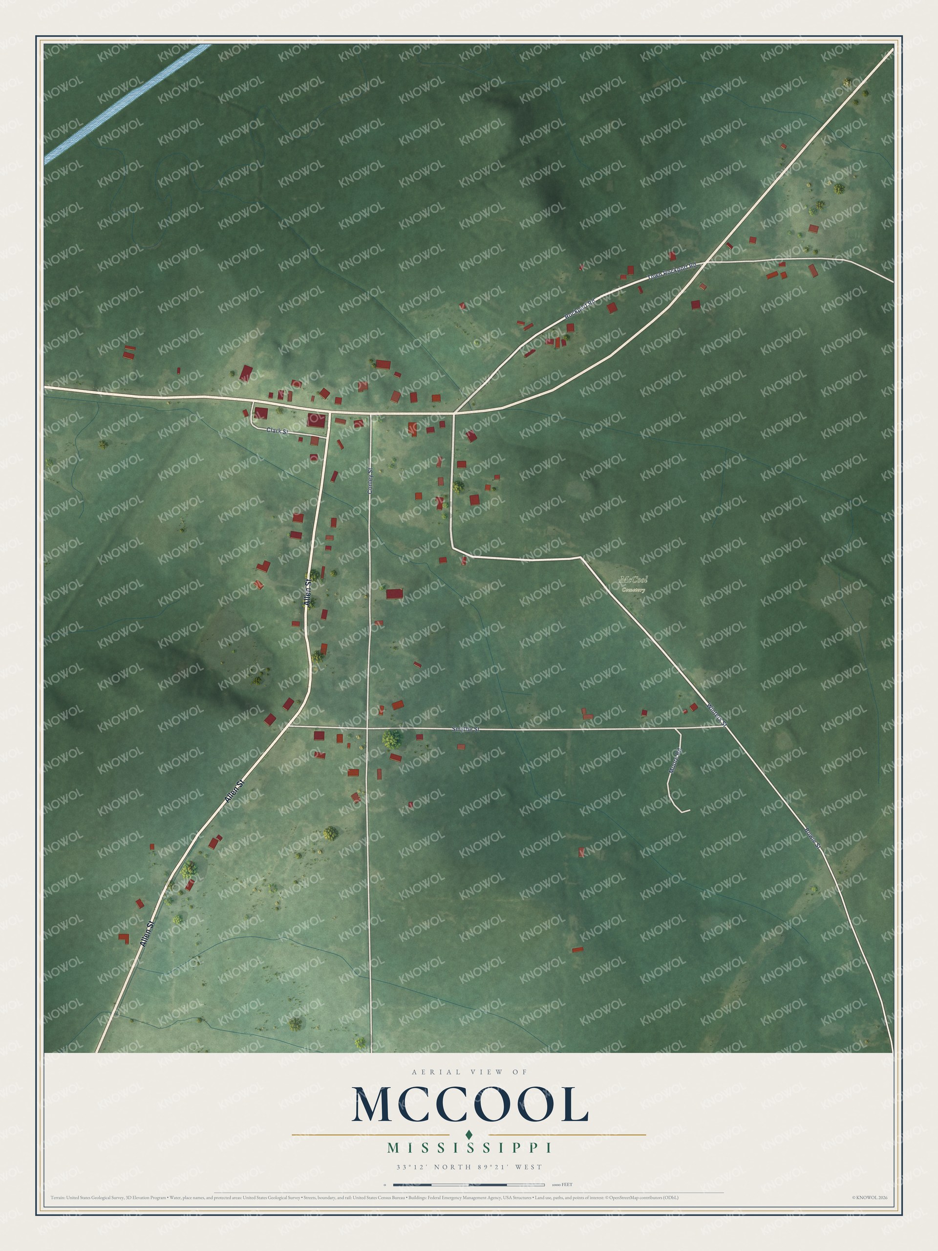 Watermarked full-map preview of McCool, Mississippi