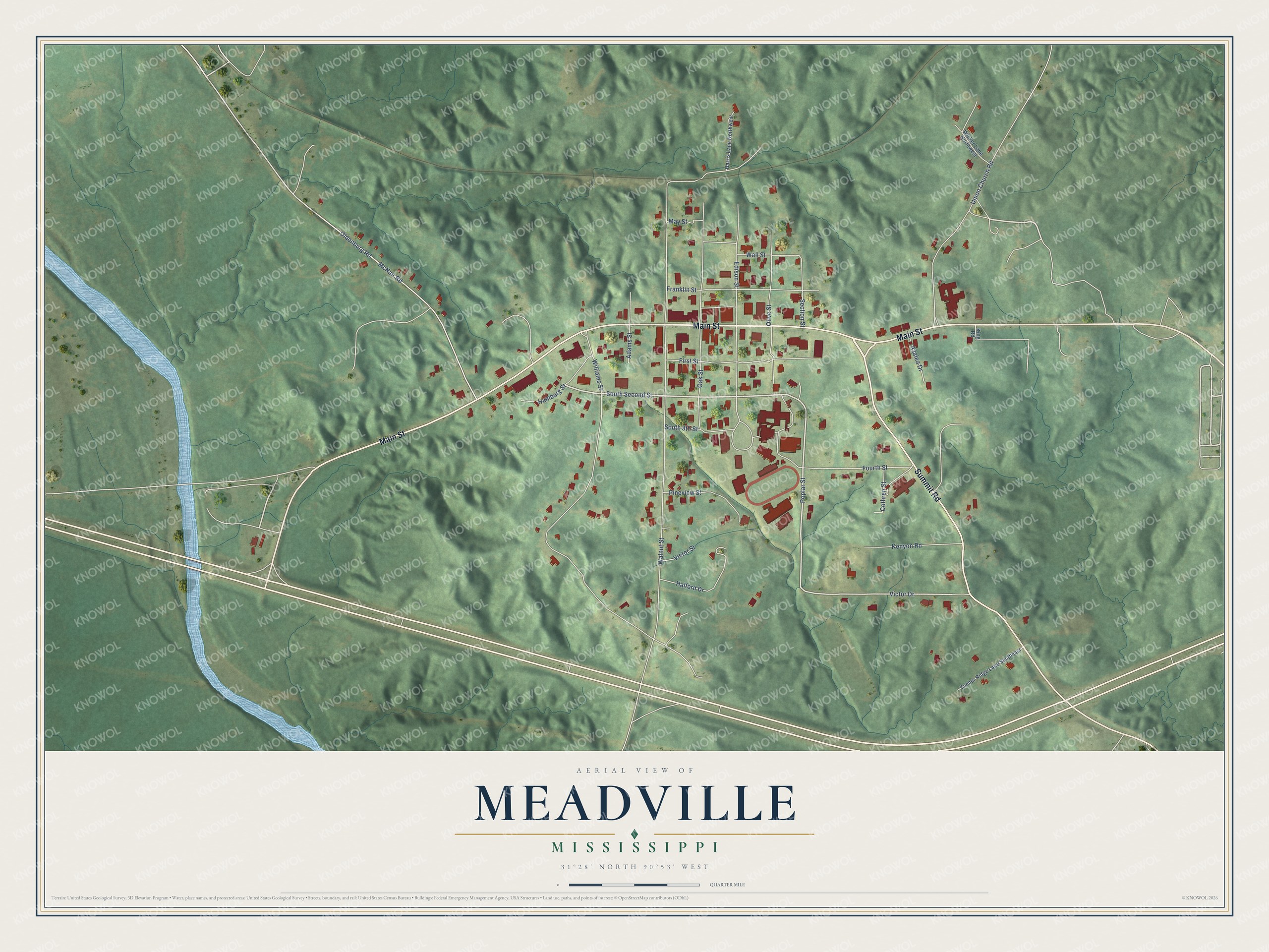Watermarked full-map preview of Meadville, Mississippi