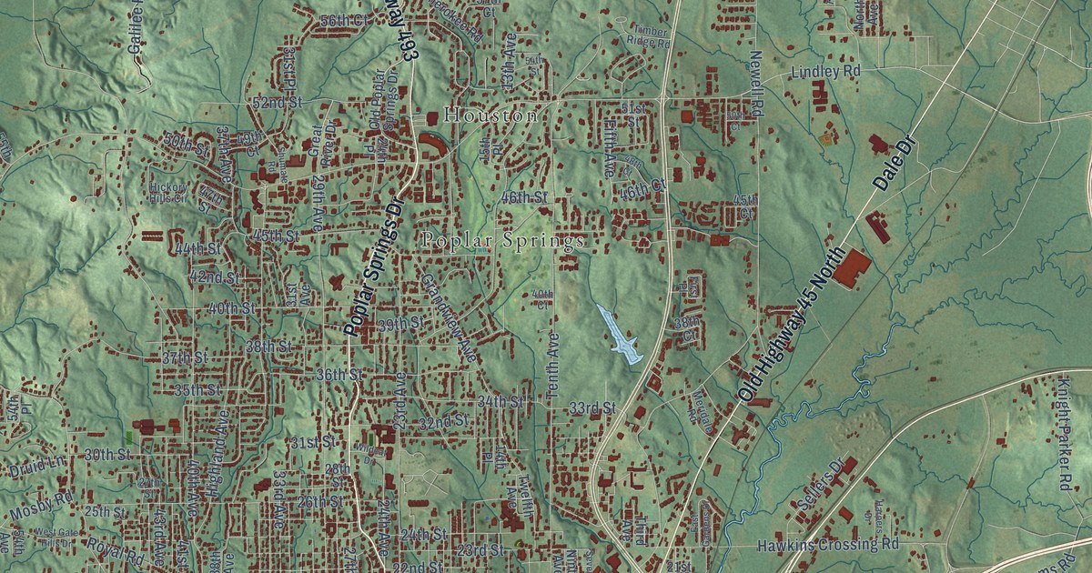 Map of Meridian, Mississippi in 2026
