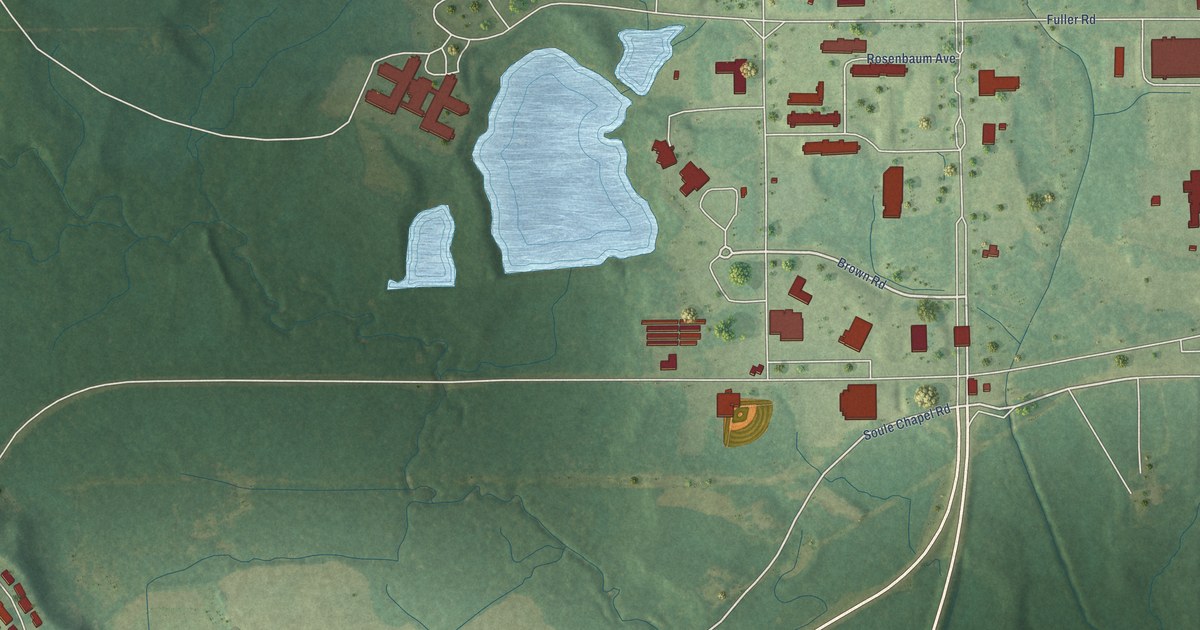 Map of Meridian Station, Mississippi in 2026
