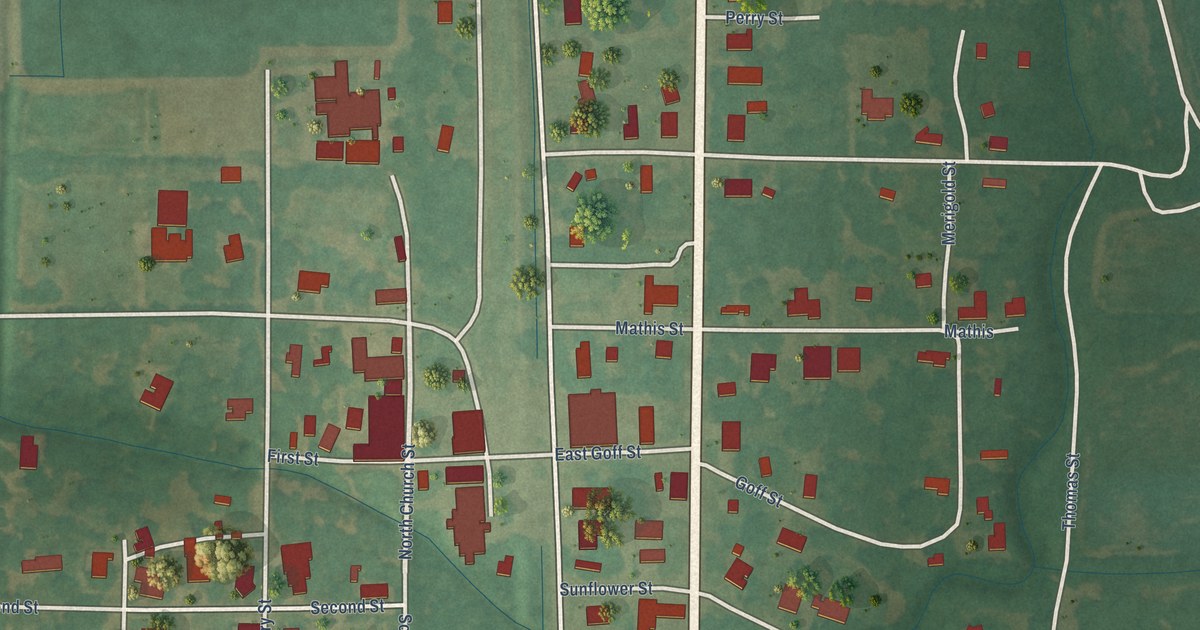 Map of Merigold, Mississippi in 2026