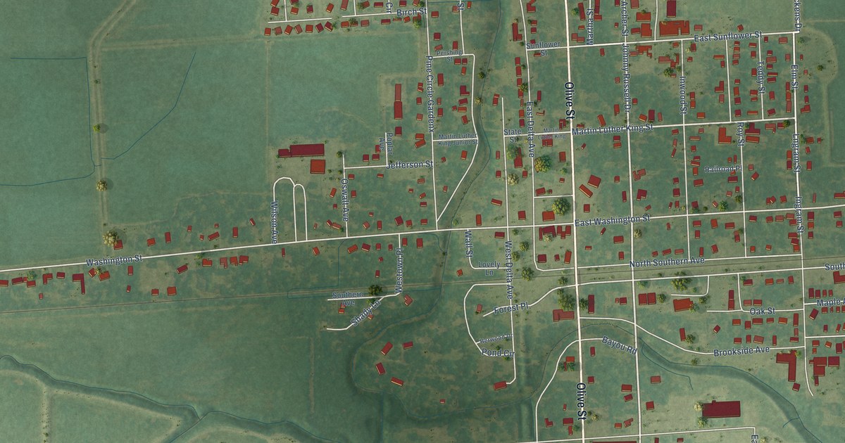 Map of Moorhead, Mississippi in 2026
