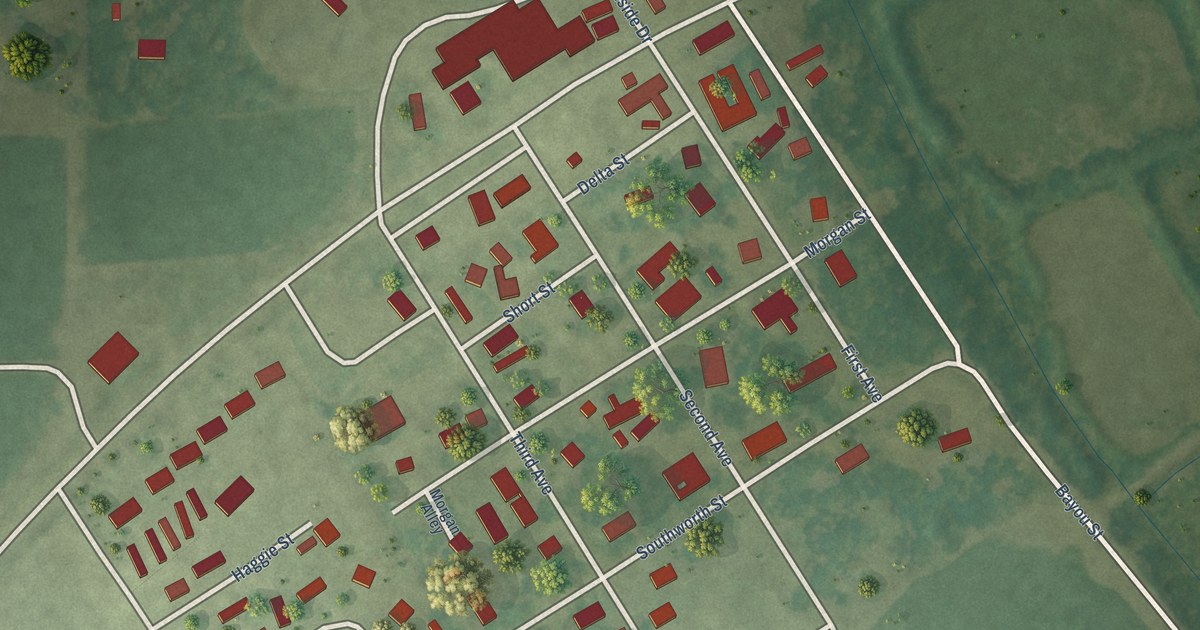 Map of Morgan City, Mississippi in 2026