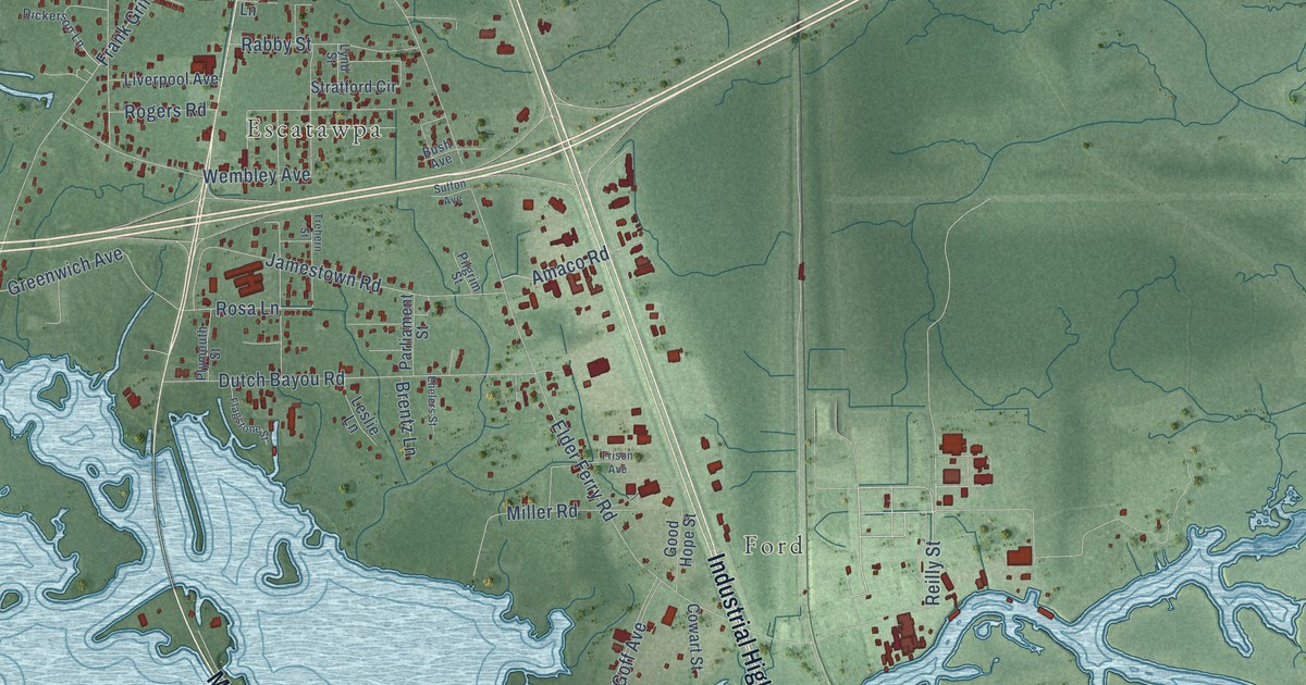 Map of Moss Point, Mississippi in 2026
