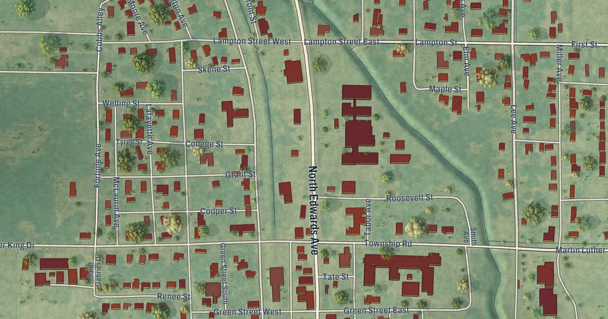 Map of Mound Bayou, Mississippi in 2026