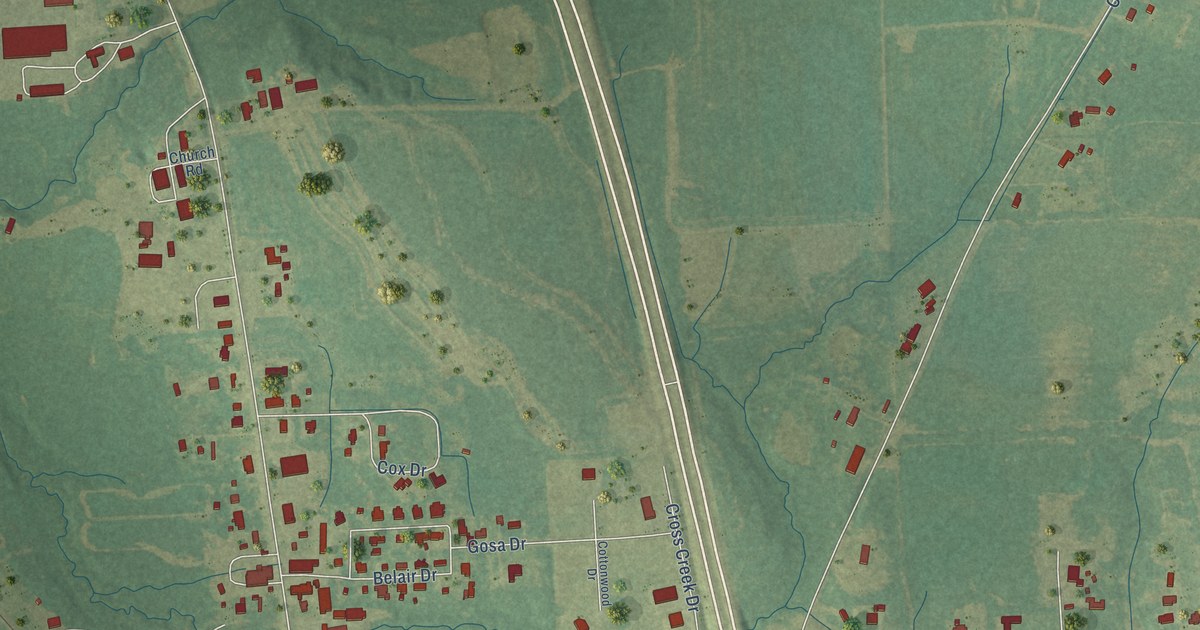 Map of New Hamilton, Mississippi in 2026