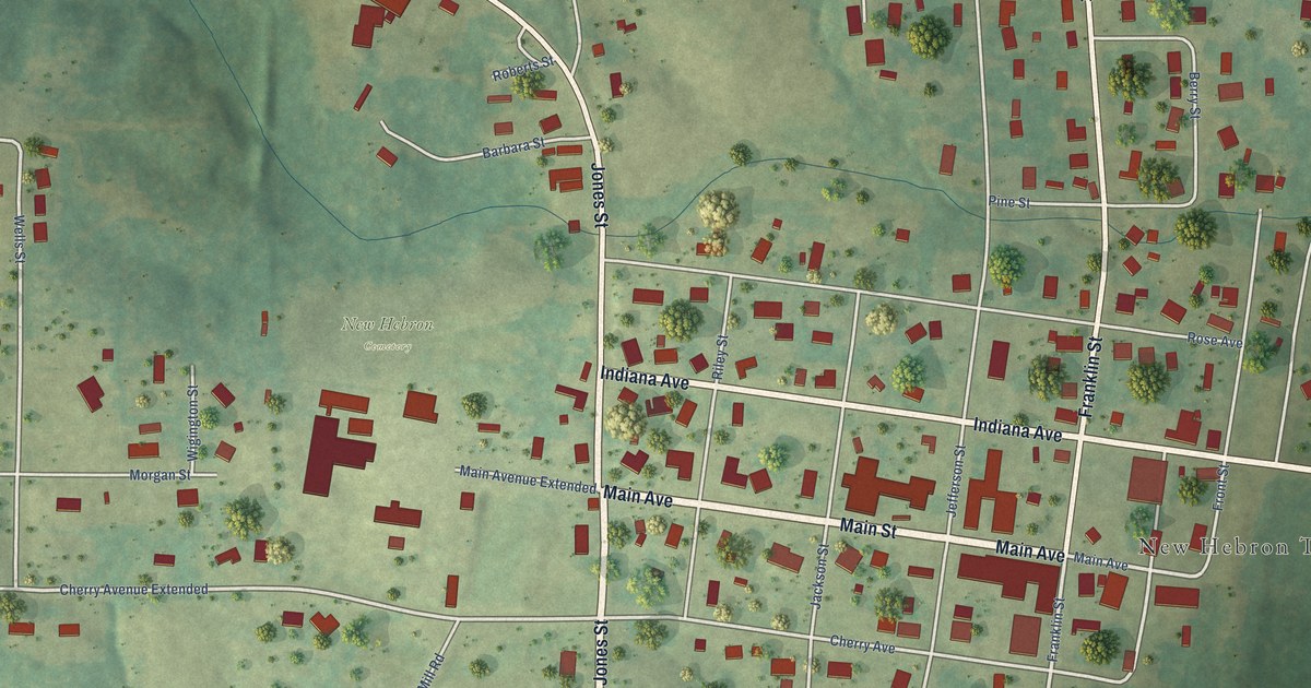 Map of New Hebron, Mississippi in 2026