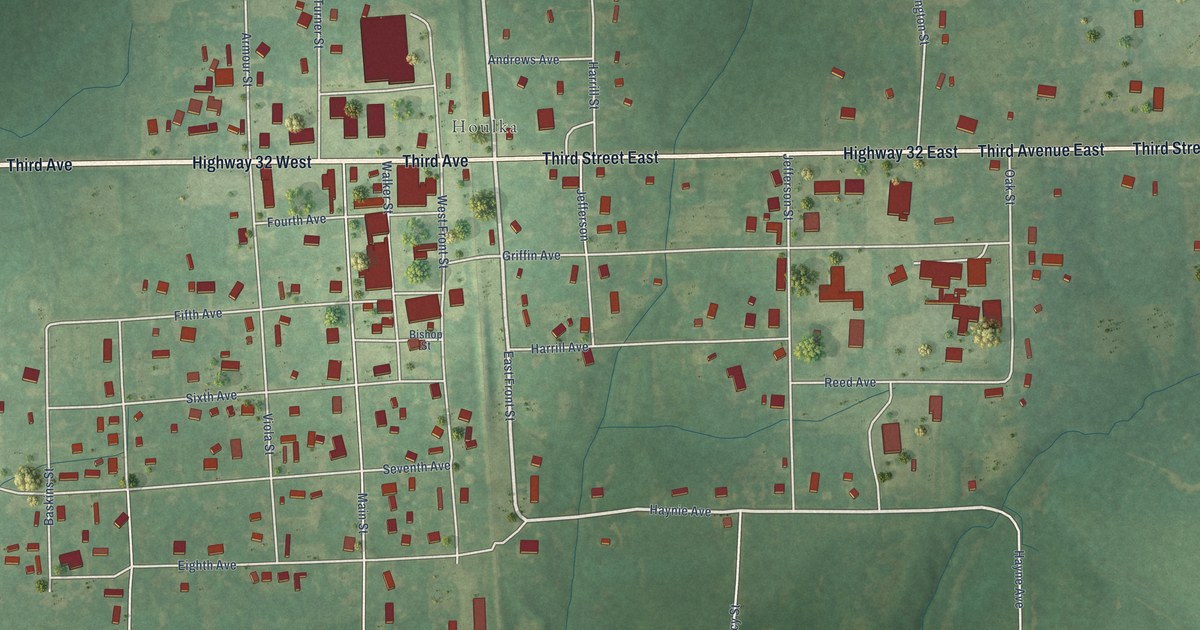 Map of New Houlka, Mississippi in 2026