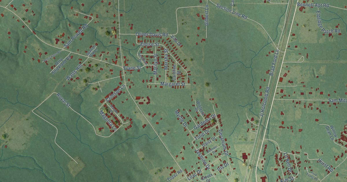Map of Nicholson, Mississippi in 2026