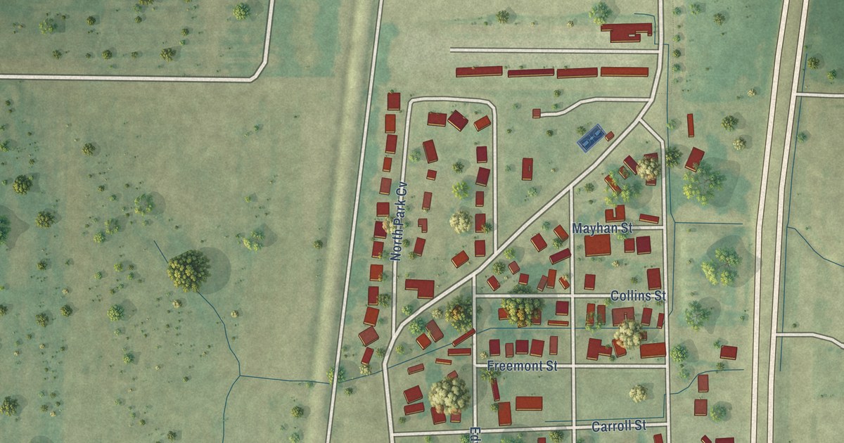 Map of North Tunica, Mississippi in 2026