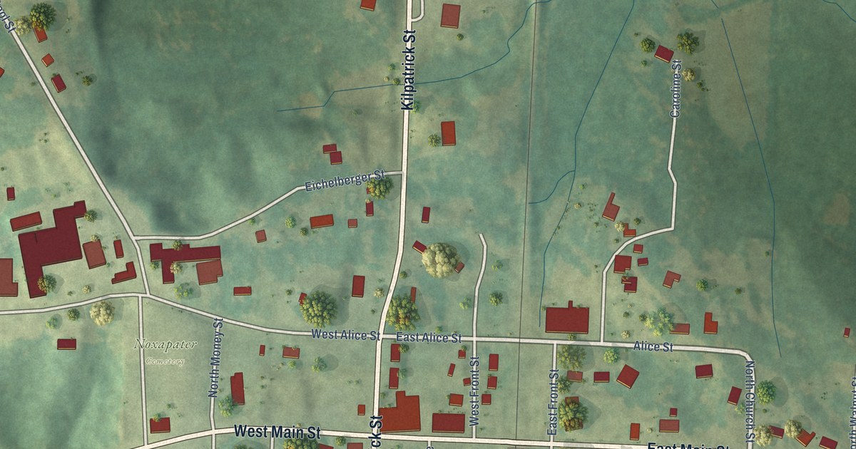Map of Noxapater, Mississippi in 2026