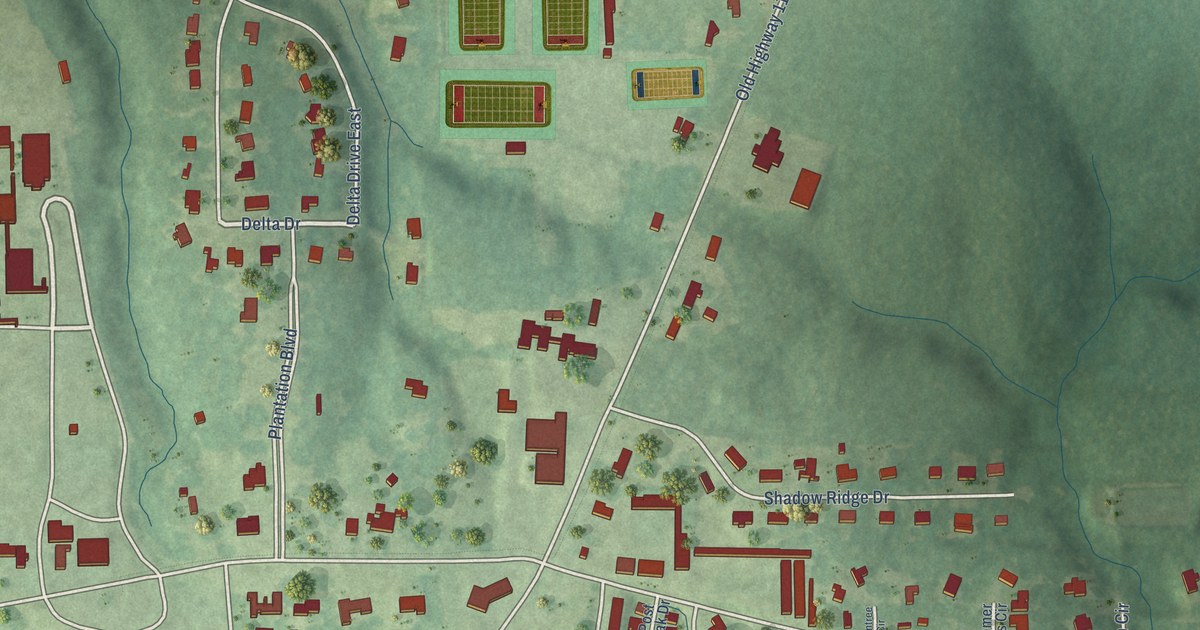 Map of Oak Grove, Mississippi in 2026
