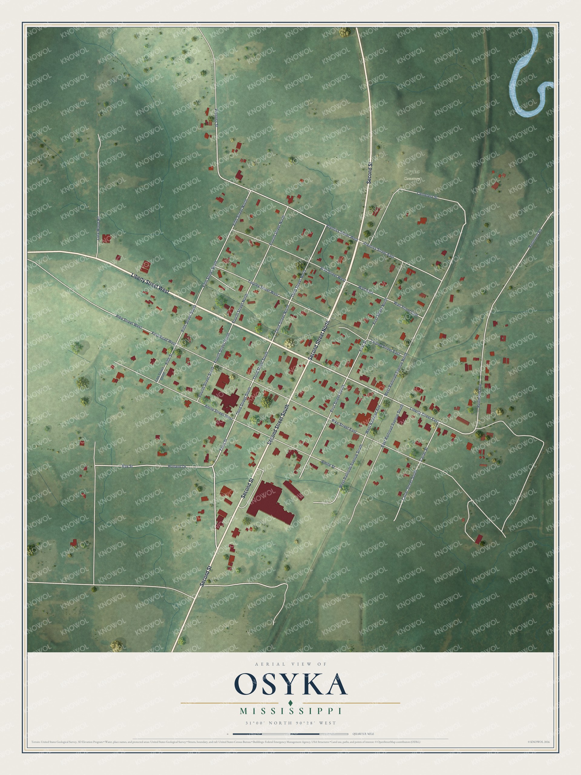 Watermarked full-map preview of Osyka, Mississippi