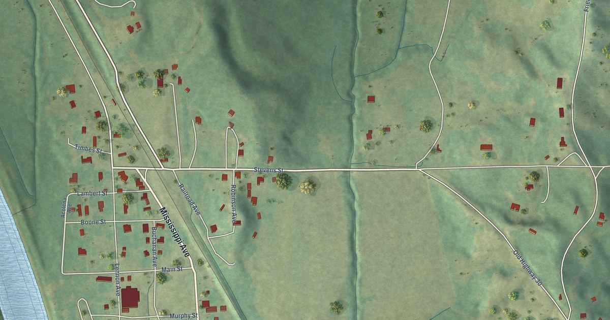 Map of Paden, Mississippi in 2026