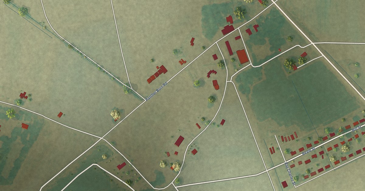 Map of Panther Burn, Mississippi in 2026