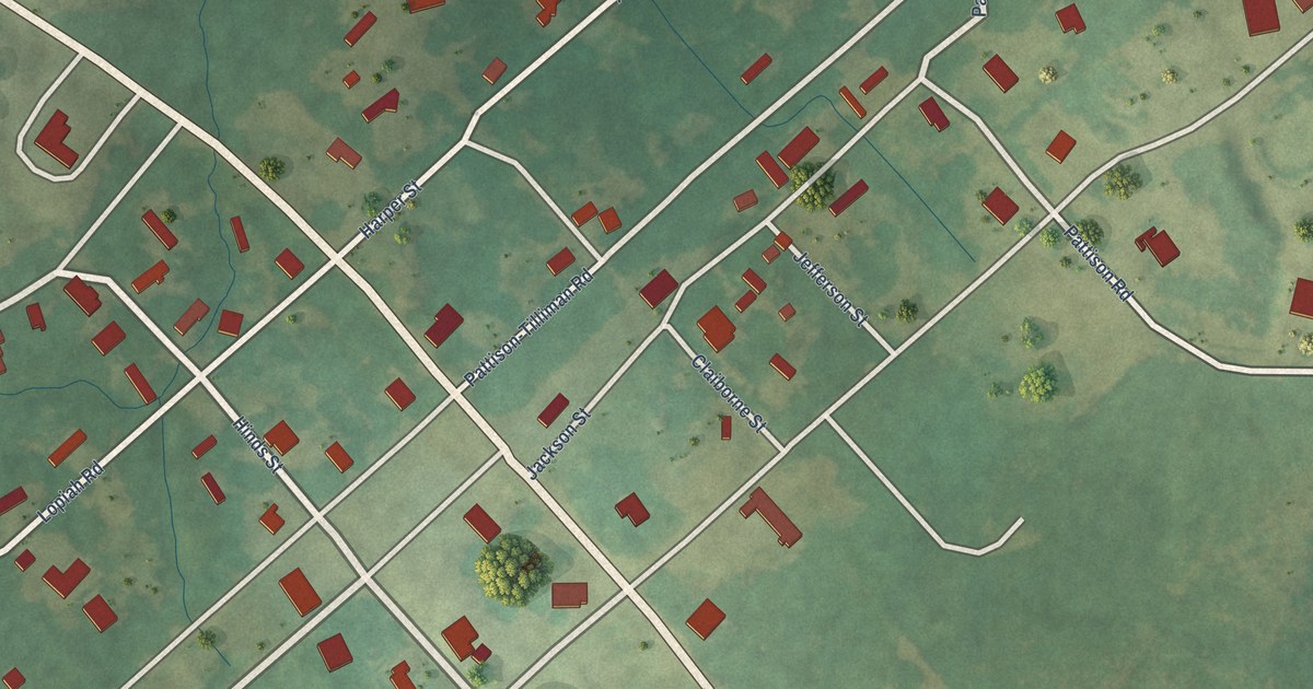Map of Pattison, Mississippi in 2026