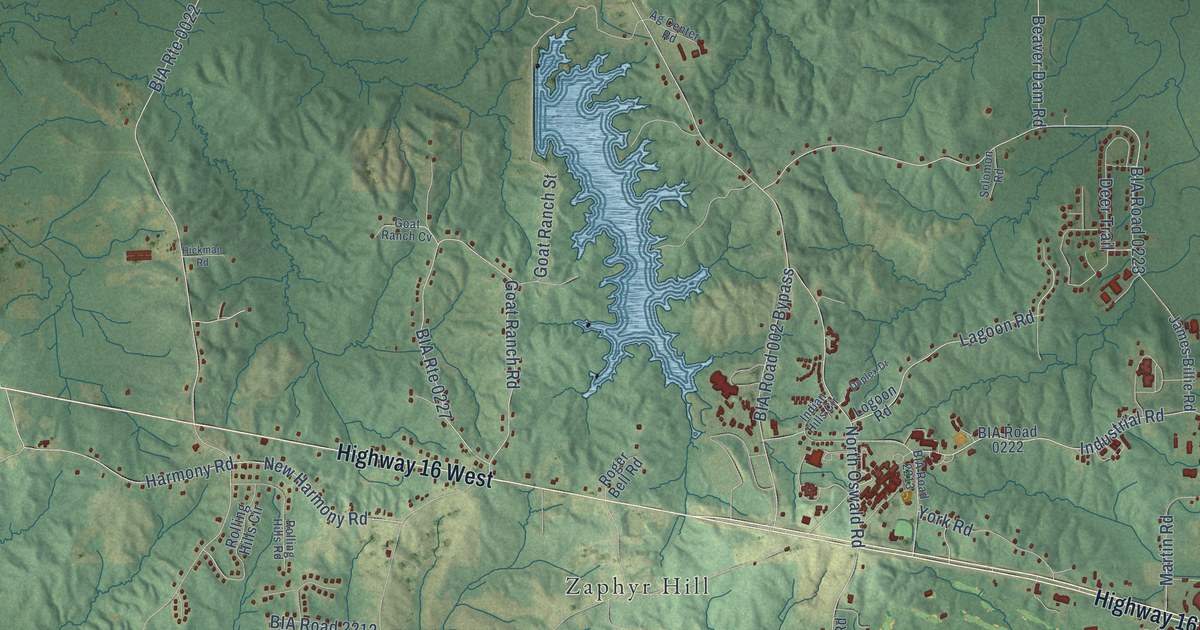 Map of Pearl River, Mississippi in 2026