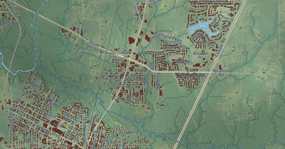 Map of Picayune, Mississippi in 2026