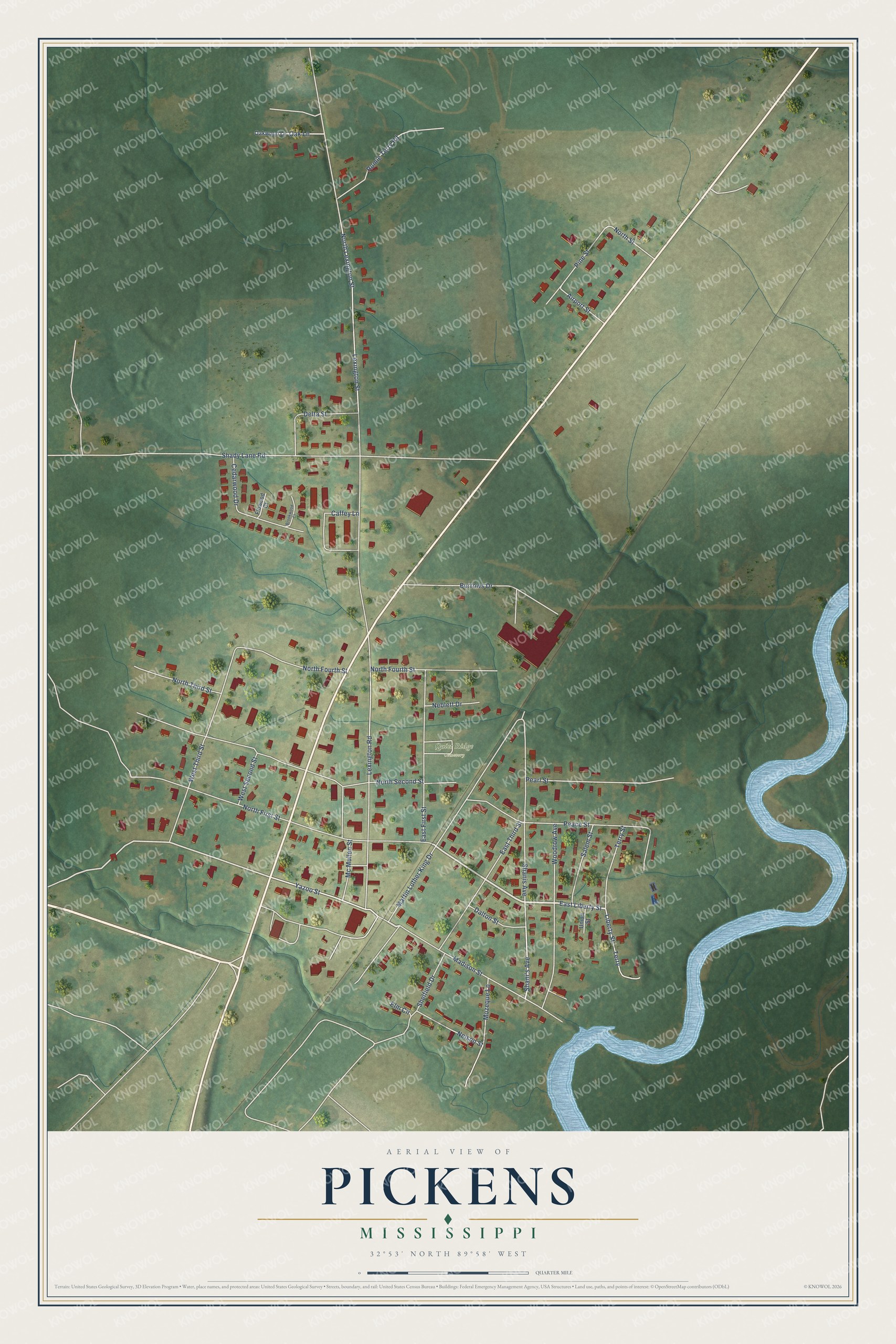 Watermarked full-map preview of Pickens, Mississippi