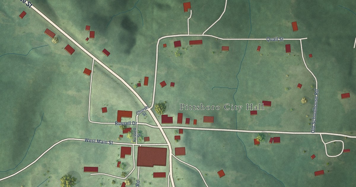 Map of Pittsboro, Mississippi in 2026