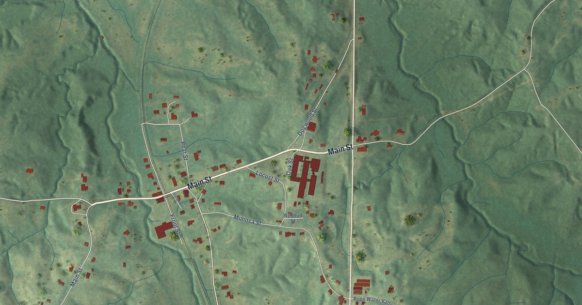 Map of Pope, Mississippi in 2026