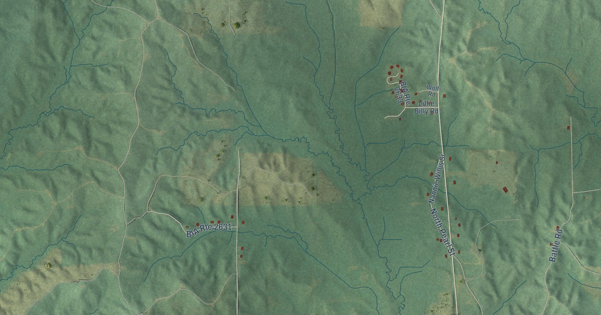 Map of Redwater, Mississippi in 2026