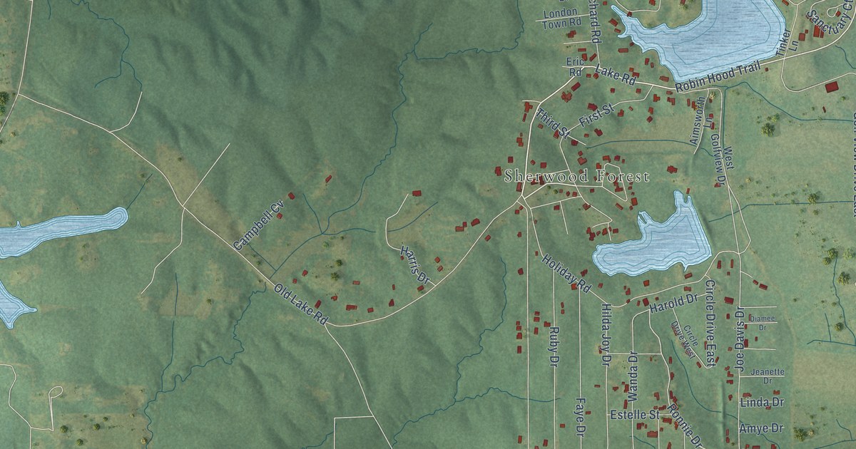 Map of Robinhood, Mississippi in 2026