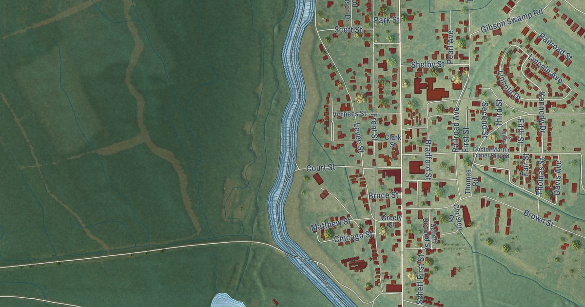 Map of Rosedale, Mississippi in 2026