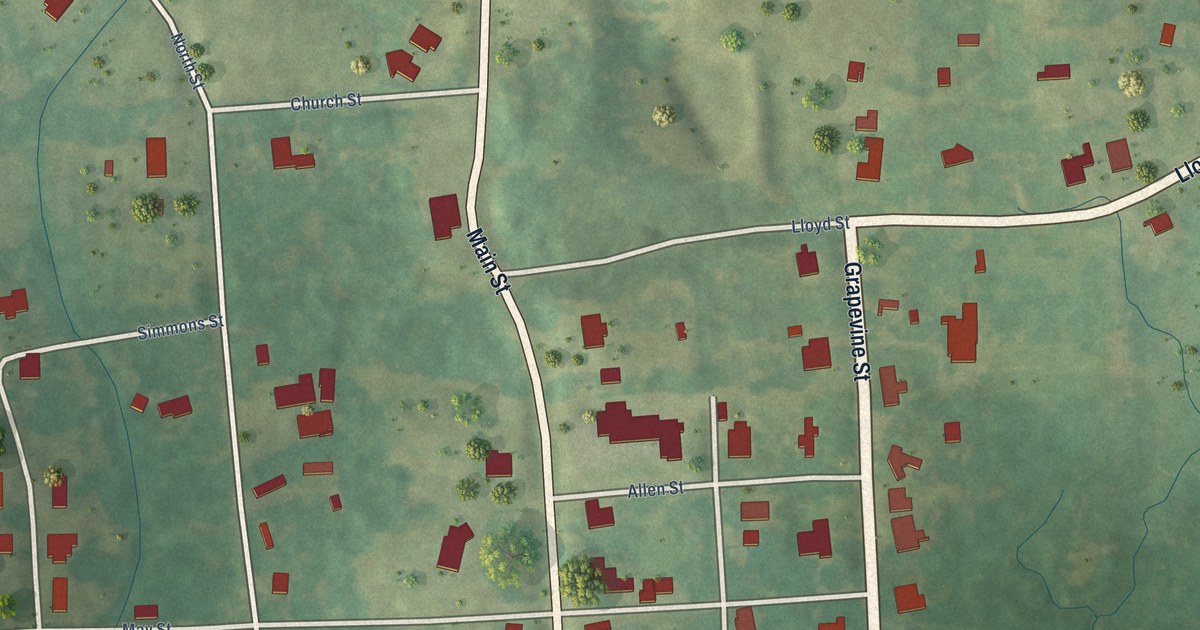 Map of Sallis, Mississippi in 2026