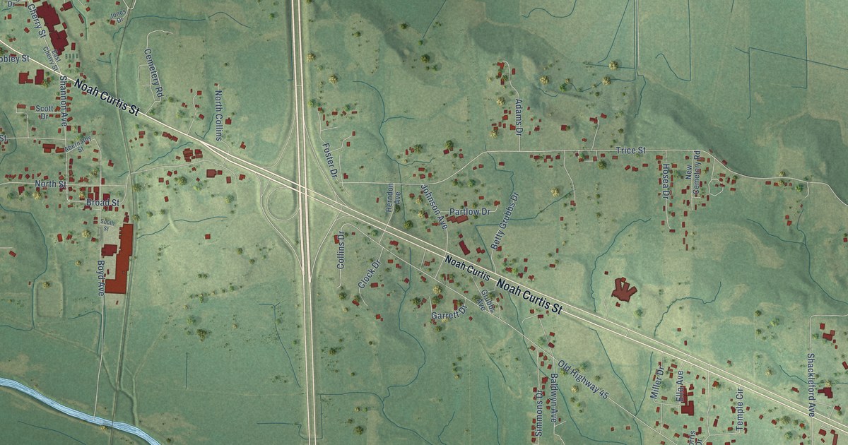 Map of Shannon, Mississippi in 2026